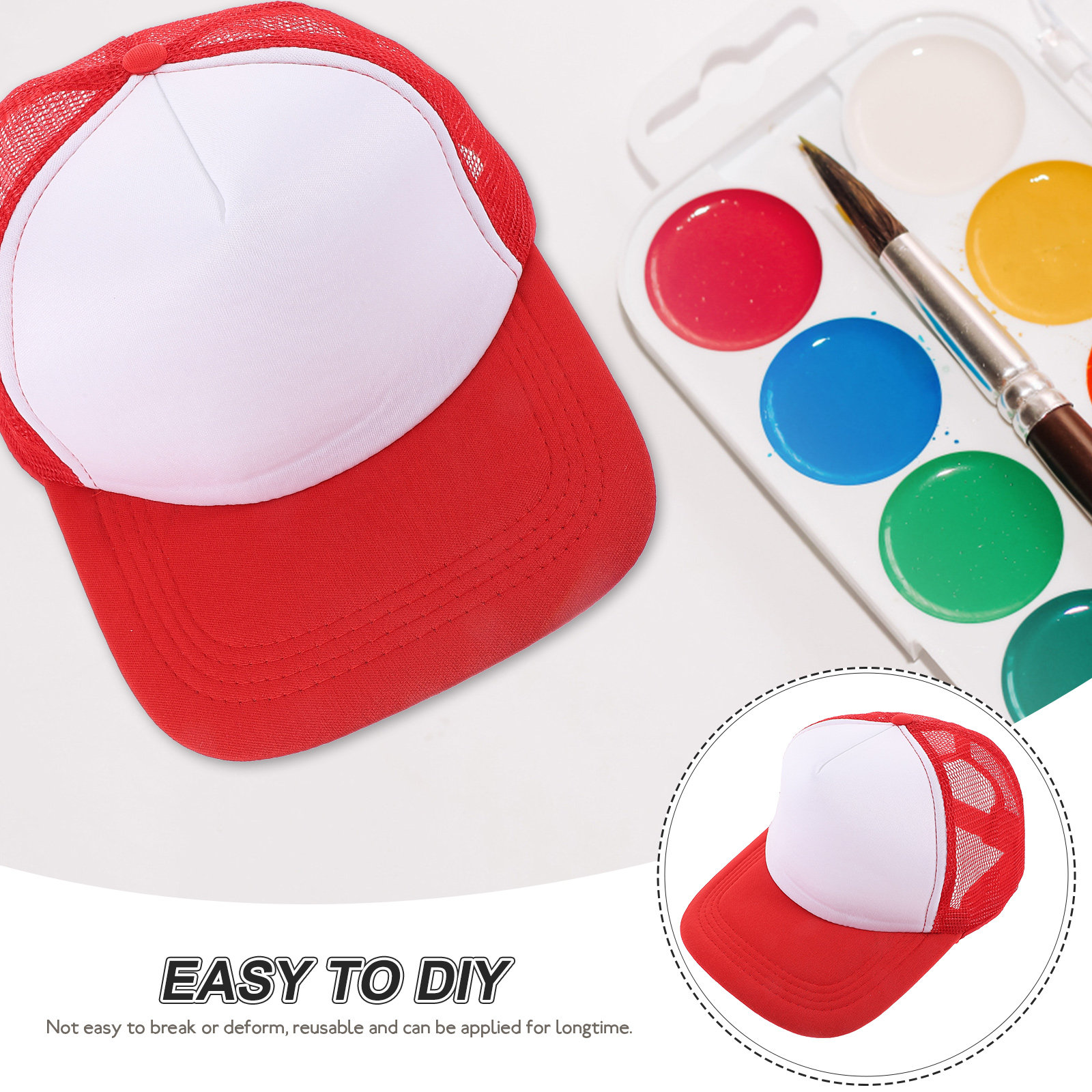 10Pcs Blank Baseball Hats Mesh - огляд і ціна Hat Sublimation Blank