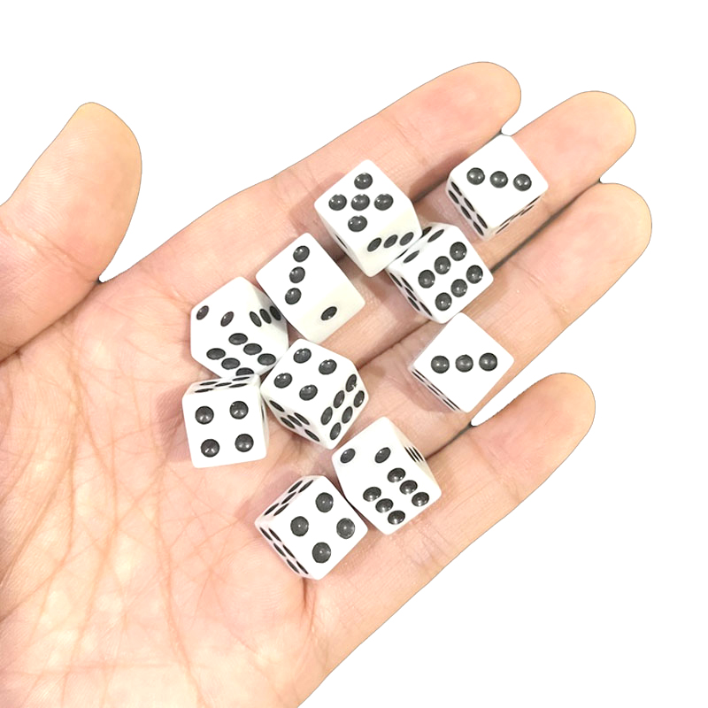 Wholesale 1000pcs Dots Dice 10 - огляд і ціна Puzzle Blank White